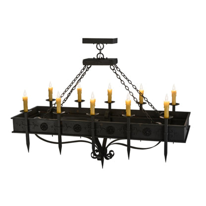 Meyda Tiffany Calandra 10 Light 66" Wide Taper Candle Linear Chandelier
