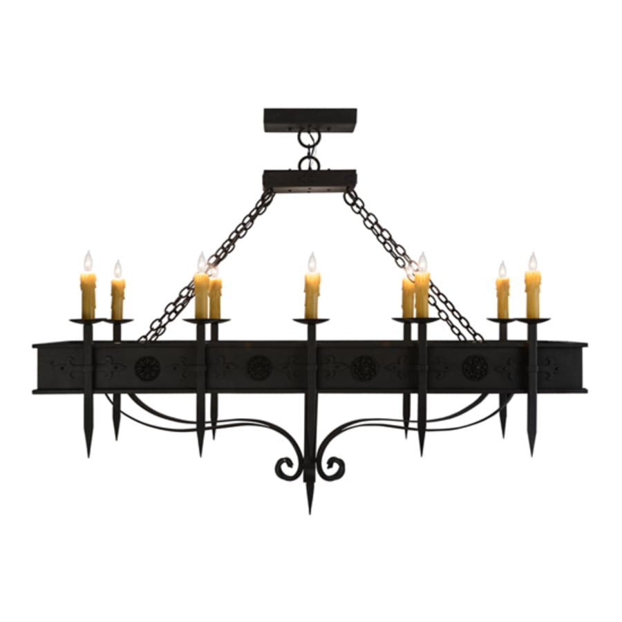 Meyda Tiffany Calandra 10 Light 66" Wide Taper Candle Linear Chandelier