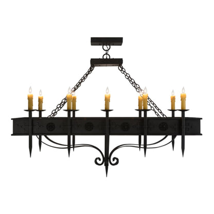 Meyda Tiffany Calandra 10 Light 66" Wide Taper Candle Linear Chandelier