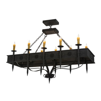 Meyda Tiffany Calandra 10 Light 66" Wide Taper Candle Linear Chandelier