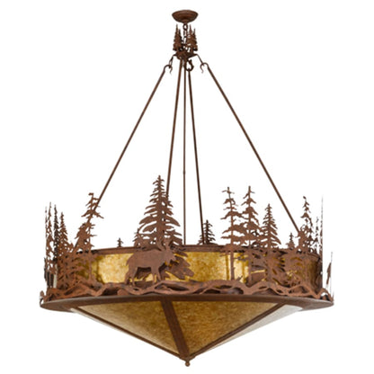Meyda Tiffany Moose at Dusk 6 Light 54" Wide Pendant