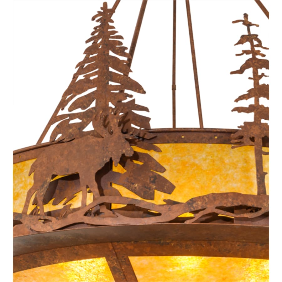 Meyda Tiffany Moose at Dusk 6 Light 54" Wide Pendant