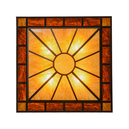 Meyda Tiffany Zuvan Prime 4 Light 34" Wide Semi-Flush Square Ceiling Fixture