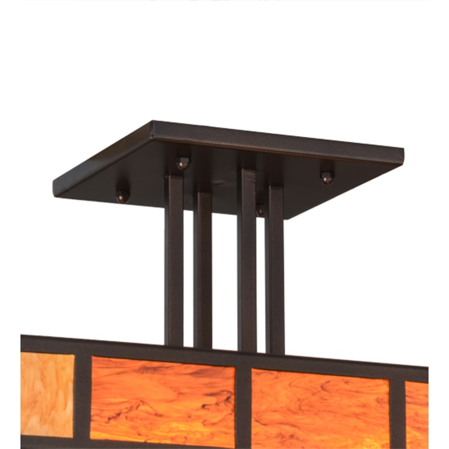 Meyda Tiffany Zuvan Prime 4 Light 34" Wide Semi-Flush Square Ceiling Fixture