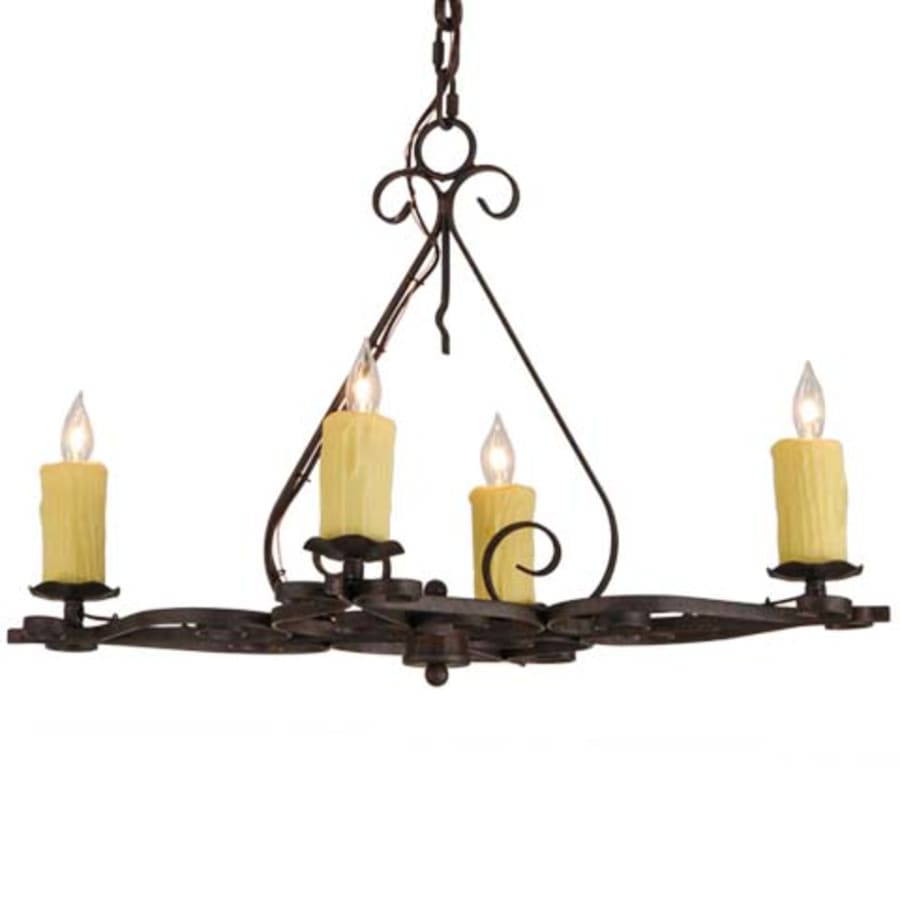 Meyda Tiffany Elianna 4 Light 28" Wide Taper Candle Style Chandelier
