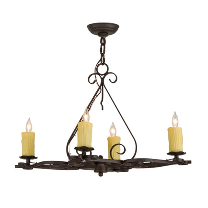 Meyda Tiffany Elianna 4 Light 28" Wide Taper Candle Style Chandelier