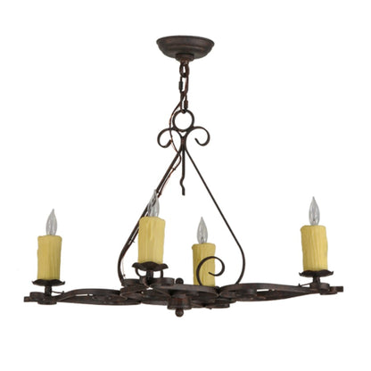 Meyda Tiffany Elianna 4 Light 28" Wide Taper Candle Style Chandelier