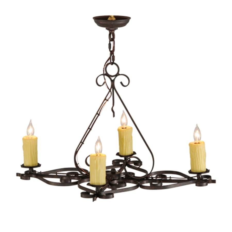 Meyda Tiffany Elianna 4 Light 28" Wide Taper Candle Style Chandelier