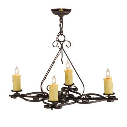 Meyda Tiffany Elianna 4 Light 28" Wide Taper Candle Style Chandelier