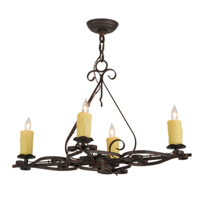 Meyda Tiffany Elianna 4 Light 28" Wide Taper Candle Style Chandelier