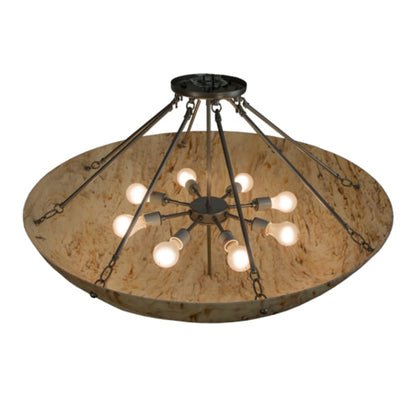 Meyda Tiffany Madison 8 Light 36" Wide Semi-Flush Bowl Ceiling Fixture - Nickel Finish