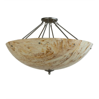 Meyda Tiffany Madison 8 Light 36" Wide Semi-Flush Bowl Ceiling Fixture - Nickel Finish