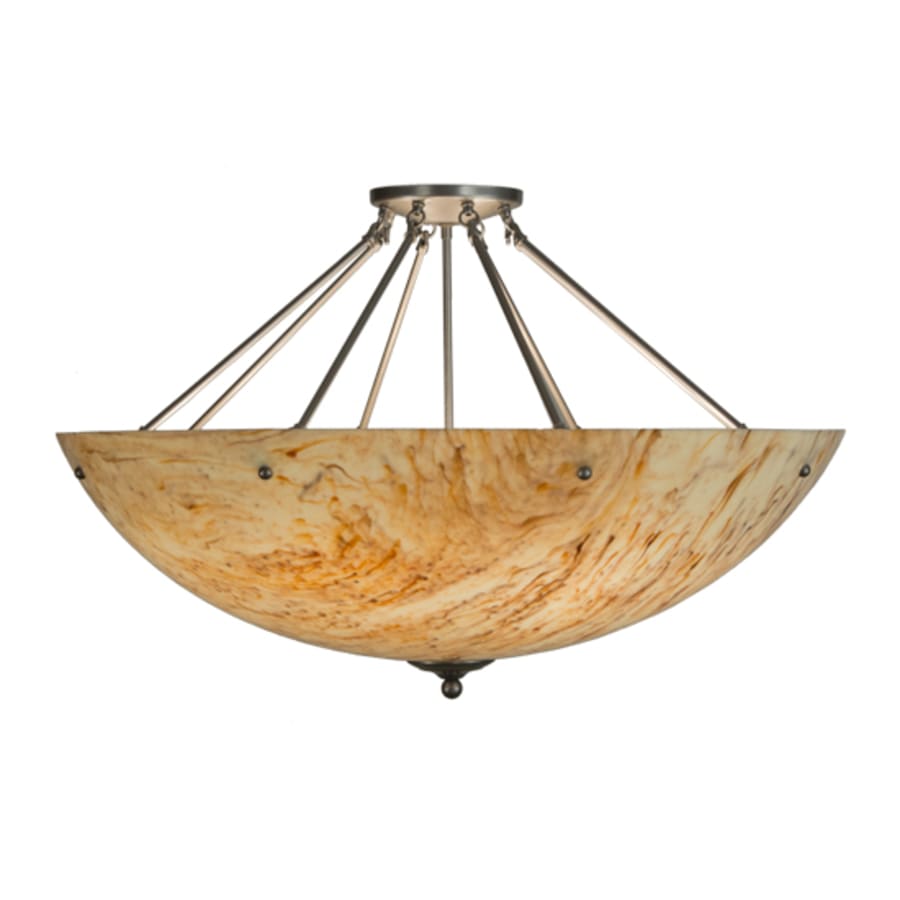 Meyda Tiffany Madison 8 Light 36" Wide Semi-Flush Bowl Ceiling Fixture - Nickel Finish
