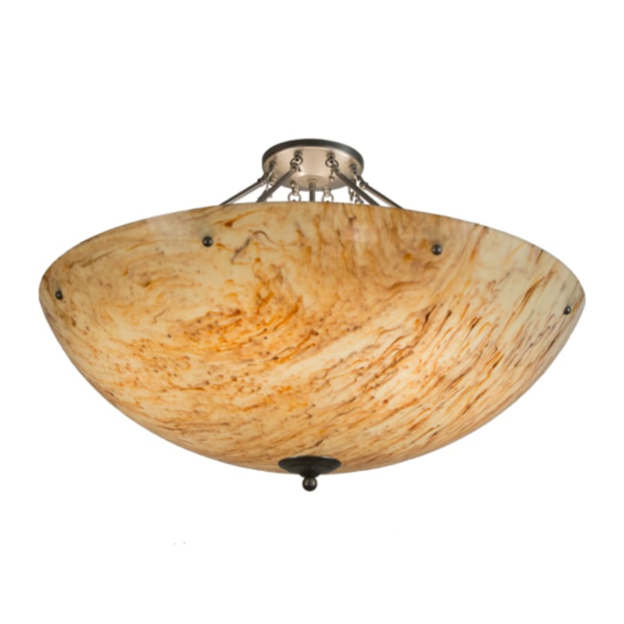 Meyda Tiffany Madison 8 Light 36" Wide Semi-Flush Bowl Ceiling Fixture - Nickel Finish