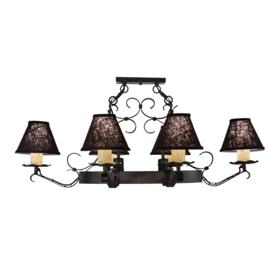 Meyda Tiffany Long Hand forged 6 Light 34" Wide Chandelier