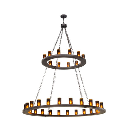 Meyda Tiffany Loxley 36 Light 72" Wide Ring Chandelier