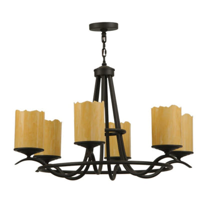 Meyda Tiffany Octavia 6 Light 39" Wide Pillar Candle Ring Chandelier