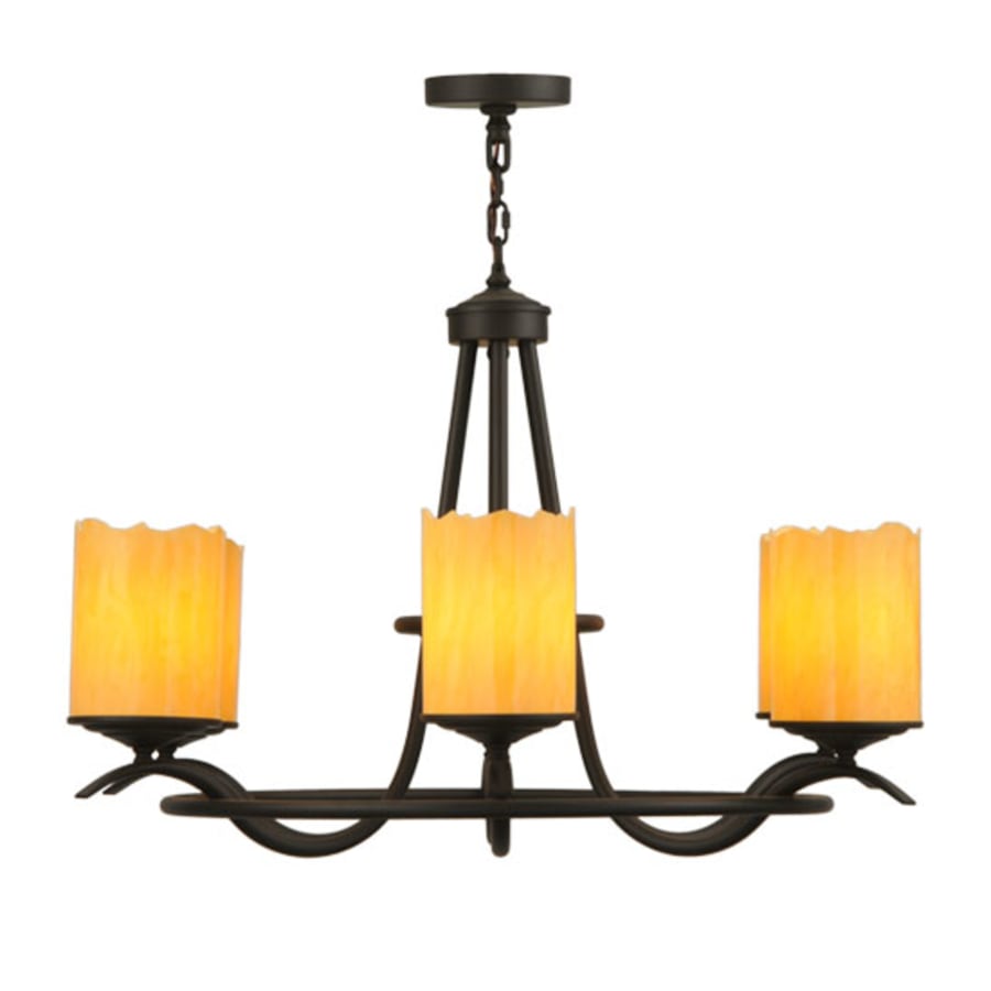 Meyda Tiffany Octavia 6 Light 39" Wide Pillar Candle Ring Chandelier