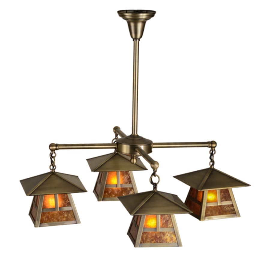 Meyda Tiffany Stillwater T Mission 4 Light 30" Wide Chandelier