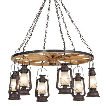 Meyda Tiffany Miners Lantern 6 Light 40" Wide Lantern Chandelier