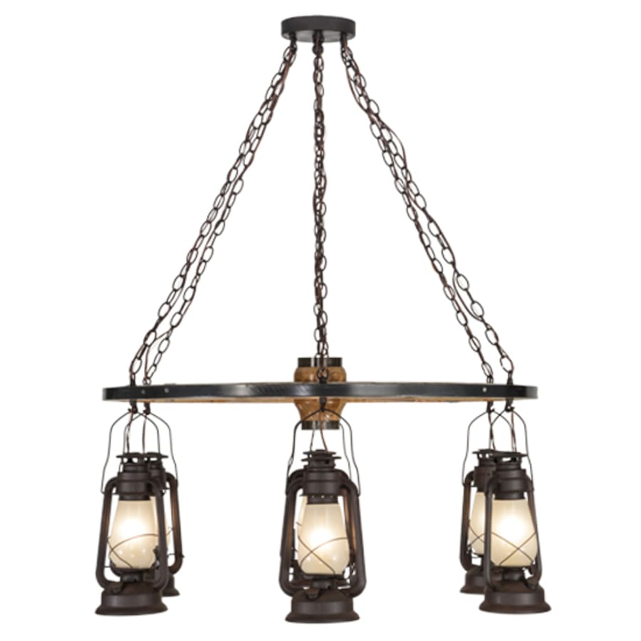 Meyda Tiffany Miners Lantern 6 Light 40" Wide Lantern Chandelier