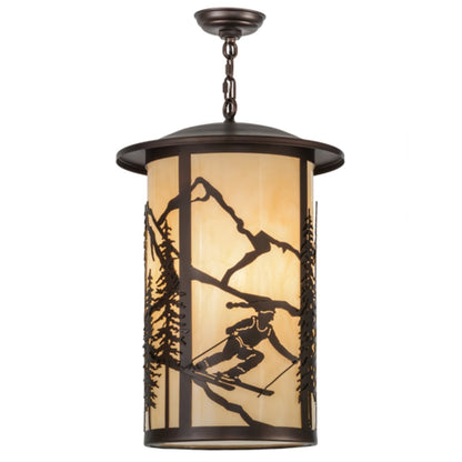 Meyda Tiffany Fulton Skier 3 Light 16" Wide Pendant