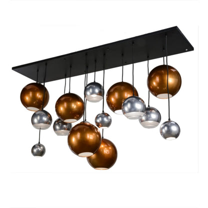 Meyda Tiffany Metalica 15 Light 25" Wide Abstract Multi Light Pendant
