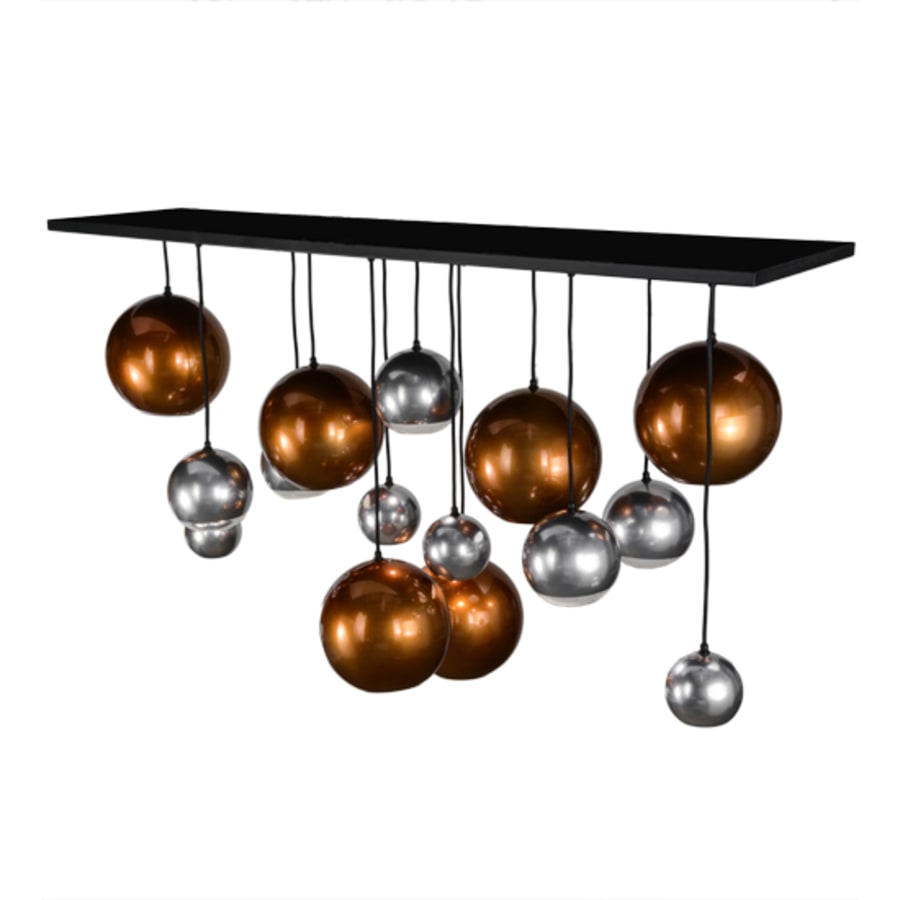 Meyda Tiffany Metalica 15 Light 25" Wide Abstract Multi Light Pendant