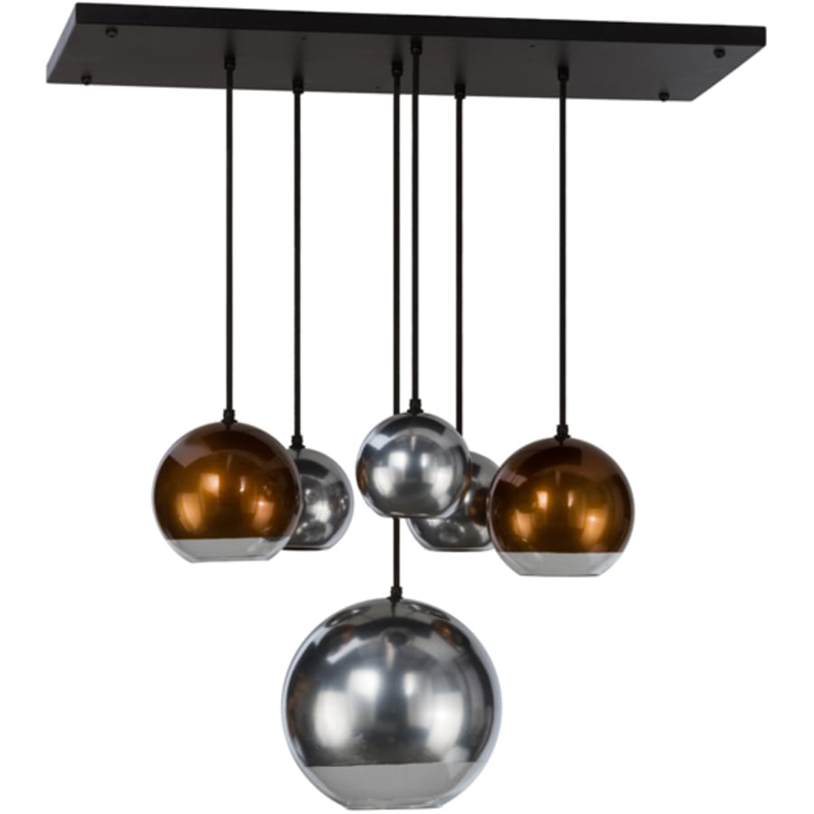 Meyda Tiffany Metalica 6 Light 18" Wide Abstract Multi Light Pendant