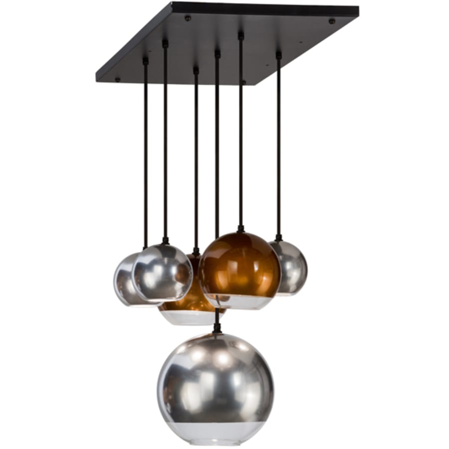 Meyda Tiffany Metalica 6 Light 18" Wide Abstract Multi Light Pendant