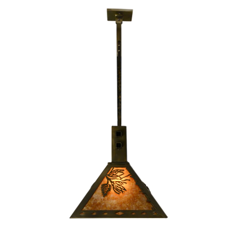 Meyda Tiffany Tall Pines 3 Light 45" Wide Linear Pendant