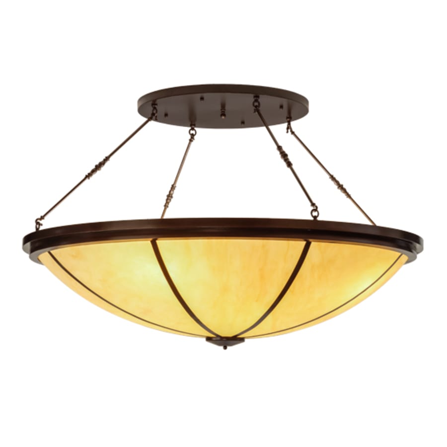 Meyda Tiffany Commerce 8 Light 72" Wide Semi-Flush Bowl Ceiling Fixture - Copper Vein Finish