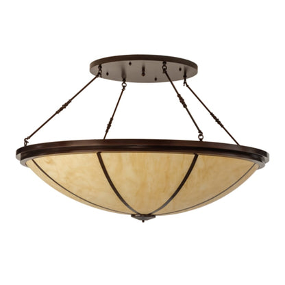 Meyda Tiffany Commerce 8 Light 72" Wide Semi-Flush Bowl Ceiling Fixture - Copper Vein Finish