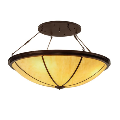 Meyda Tiffany Commerce 8 Light 72" Wide Semi-Flush Bowl Ceiling Fixture - Copper Vein Finish