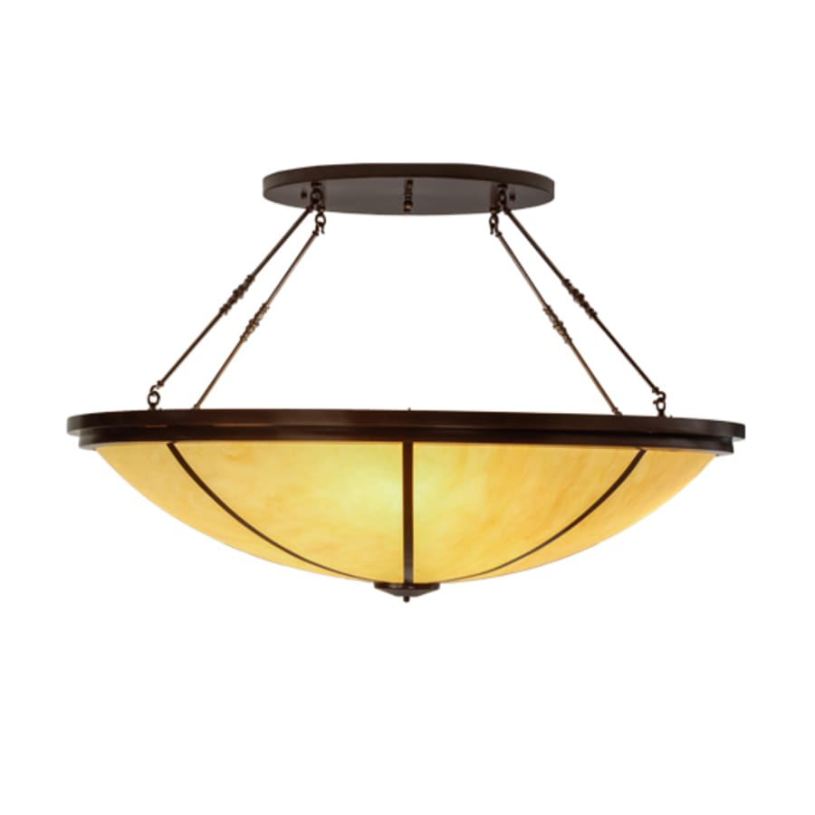 Meyda Tiffany Commerce 8 Light 72" Wide Semi-Flush Bowl Ceiling Fixture - Copper Vein Finish