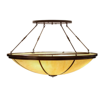 Meyda Tiffany Commerce 8 Light 72" Wide Semi-Flush Bowl Ceiling Fixture - Copper Vein Finish