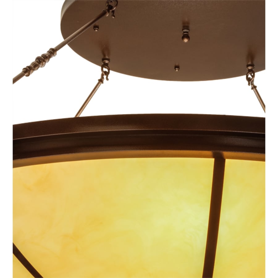 Meyda Tiffany Commerce 8 Light 72" Wide Semi-Flush Bowl Ceiling Fixture - Copper Vein Finish