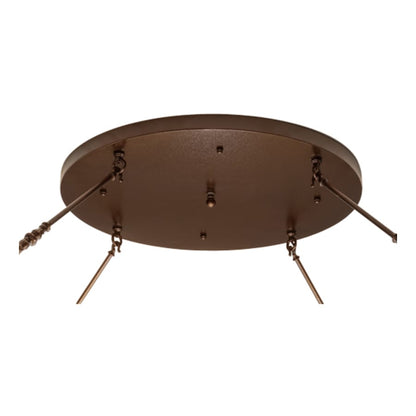 Meyda Tiffany Commerce 8 Light 72" Wide Semi-Flush Bowl Ceiling Fixture - Copper Vein Finish