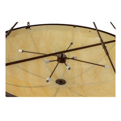 Meyda Tiffany Commerce 8 Light 72" Wide Semi-Flush Bowl Ceiling Fixture - Copper Vein Finish