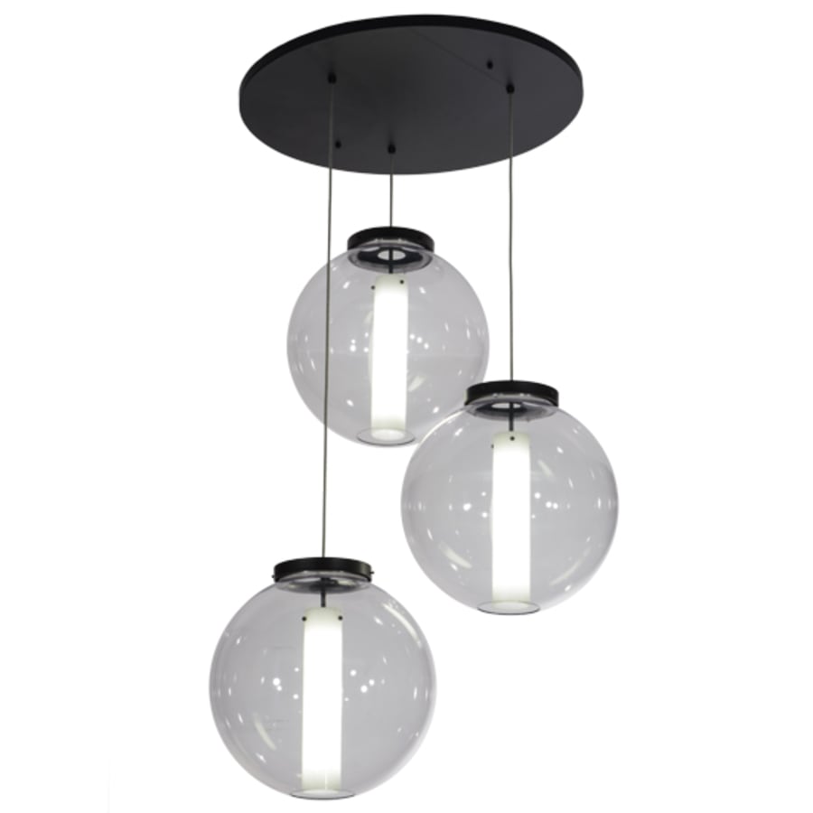 Meyda Tiffany Cilindro 3 Light 34" Wide Multi Light Pendant