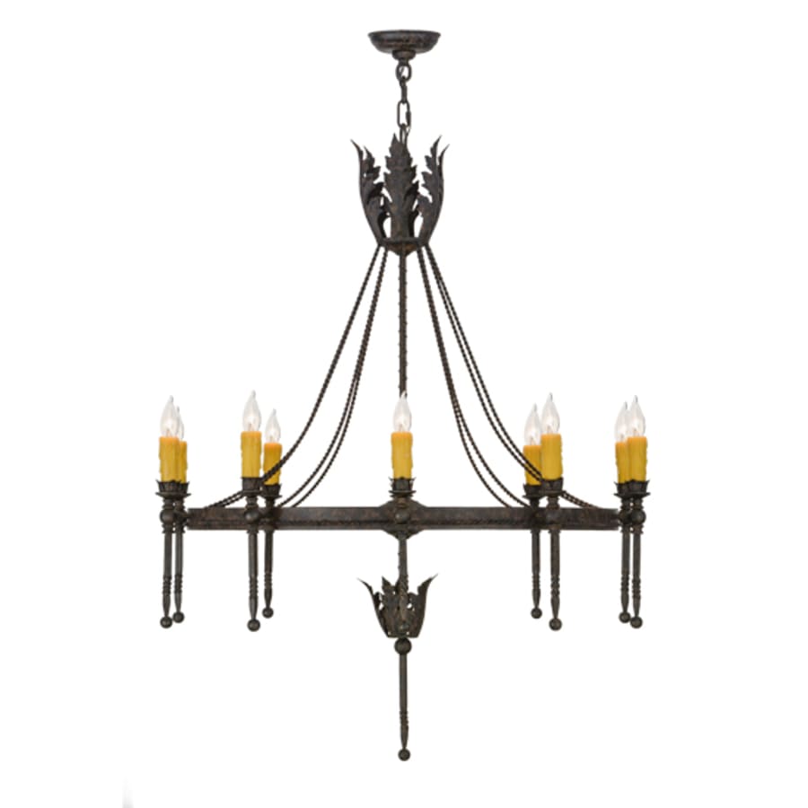 Meyda Tiffany Amaury 10 Light 36" Wide Taper Candle Style Chandelier