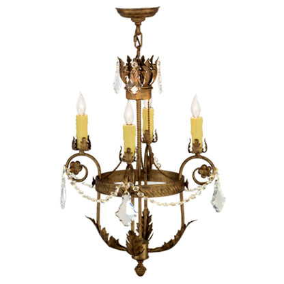Meyda Tiffany Antonia 4 Light 18" Wide Taper Candle Multi Light Pendant