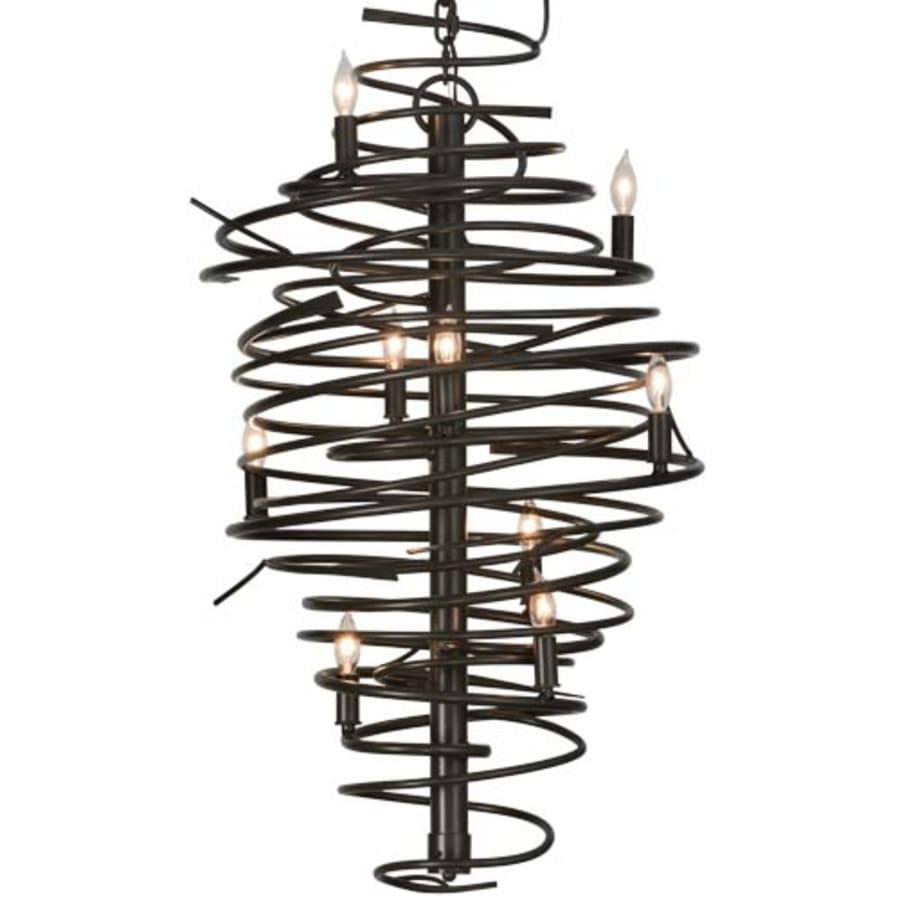 Meyda Tiffany Cyclone 9 Light 21" Wide Taper Candle Style Chandelier
