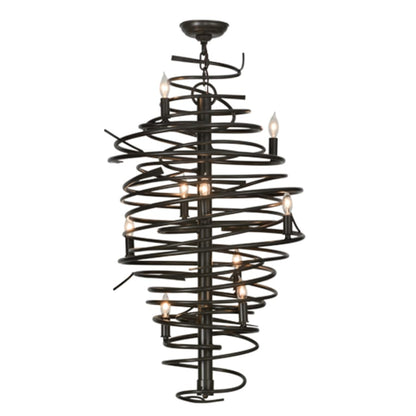 Meyda Tiffany Cyclone 9 Light 21" Wide Taper Candle Style Chandelier