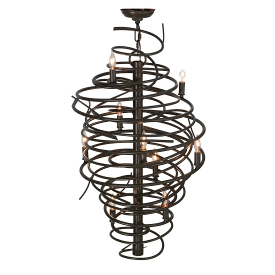 Meyda Tiffany Cyclone 9 Light 21" Wide Taper Candle Style Chandelier