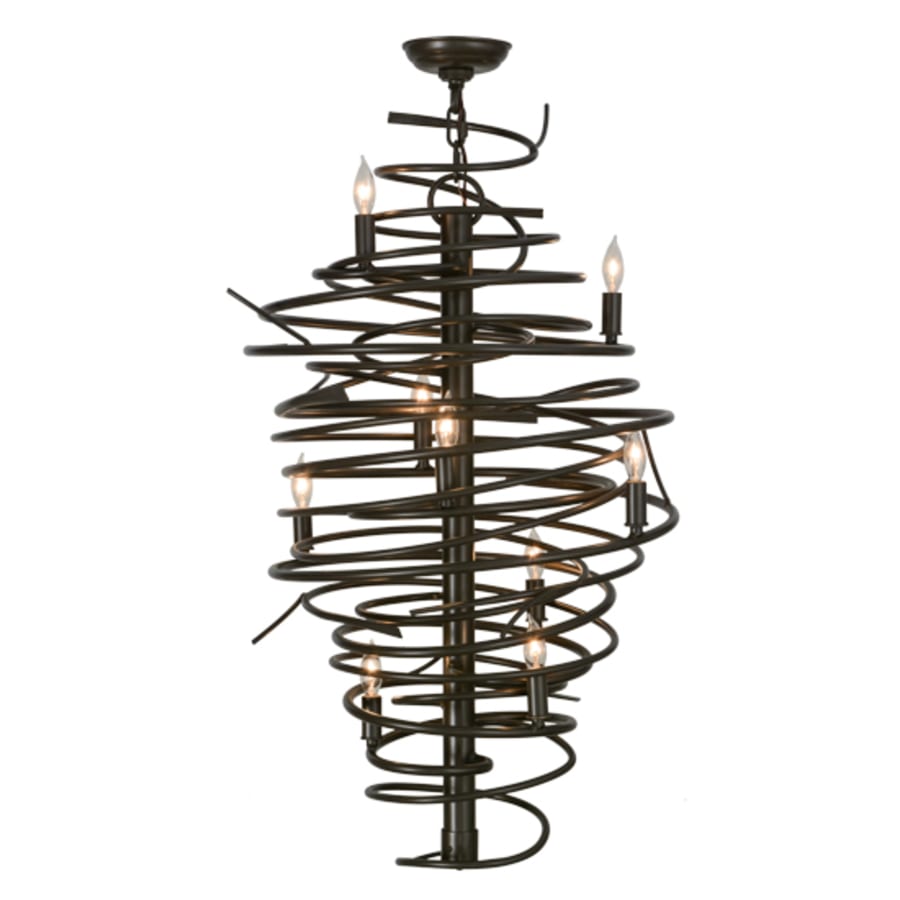 Meyda Tiffany Cyclone 9 Light 21" Wide Taper Candle Style Chandelier