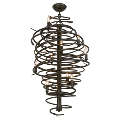 Meyda Tiffany Cyclone 9 Light 21" Wide Taper Candle Style Chandelier