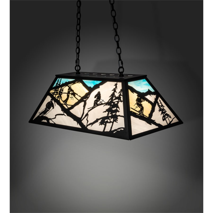 Meyda Tiffany Alpine 6 Light 33" Wide Linear Pendant