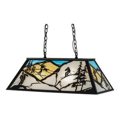 Meyda Tiffany Alpine 6 Light 33" Wide Linear Pendant