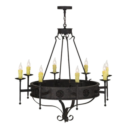 Meyda Tiffany Lorenzo 8 Light 42" Wide Taper Candle Style Chandelier